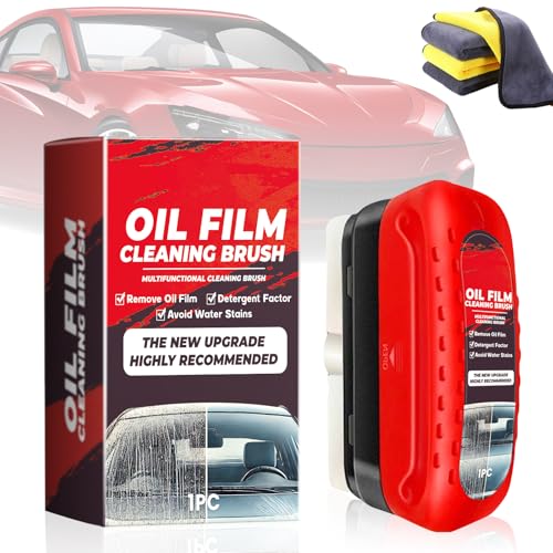 Automotive Oil Film Cleaning Brush, Removedor De Película De Aceite Para Vidrio, Limpiador De Vidrios De Automóvil Con Esponja, Tabla De Limpieza De Vidrio
