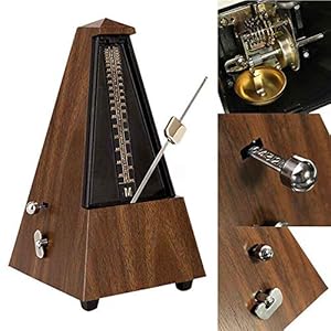 Antieke Vintage Houten Mechanische Metronoom Muziek Timer Klassiek Hout, Piramide Stijl voor Piano Viool Gitaar