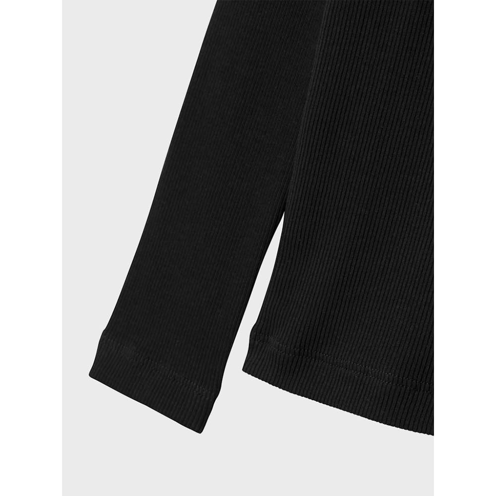 NAME IT Dziewczęca Nkfnakal Ls Short Top Noos koszulka z długim rękawem, czarny, 116