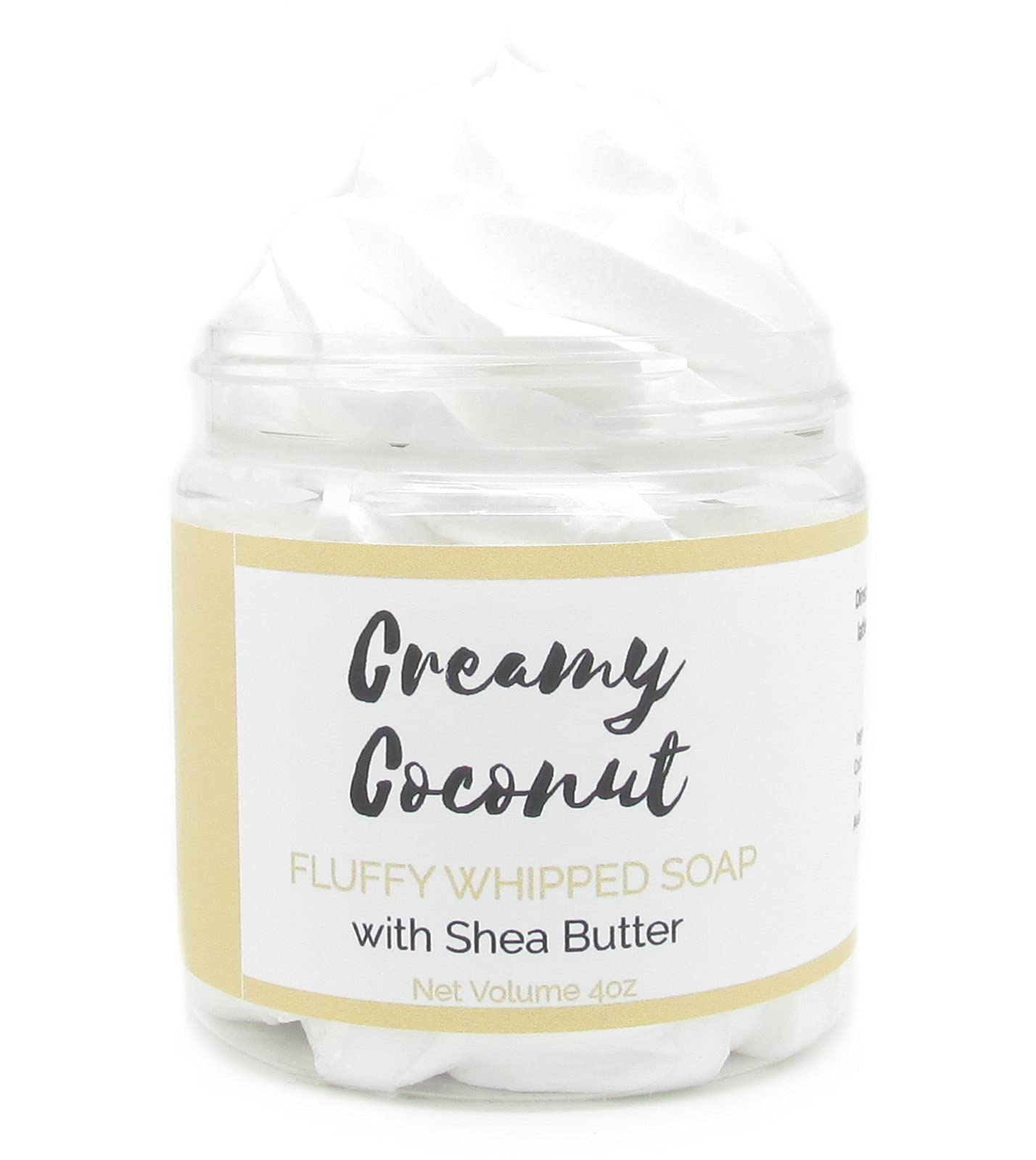 Creamy Coconut Whipped Soap, Regular Soap, Body Wash, and Shave Cream All In One (Medium)