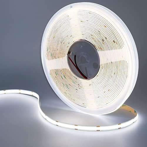 GOMING Striscia LED COB 24V Bianco Freddo 6000K, 5M Tagliabile - Per Armadi, Decorazione Interna, Alta Luminosità - Foto 11