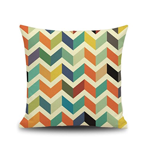 Ronamick Kissenbezug Kissenhülle 2 Almohada Funda De Cojín 45 cmx45 cm ronamick Geometría ABSTRAKTION Pintura Lino Almohada Decorativa Cojín Auto Casa Cafémit Dulce Pájaro wohnkultur, c, 45cm*45cm