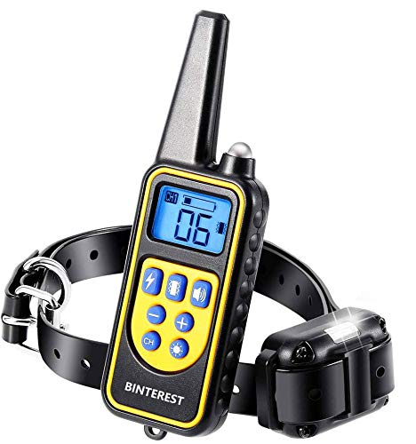Dog Training Collar, Shock Collar with Beep Vibration Remote Rechargeable Dog Training Collar IPX7 Waterproof Bark Collar for Small Medium Large Dogs