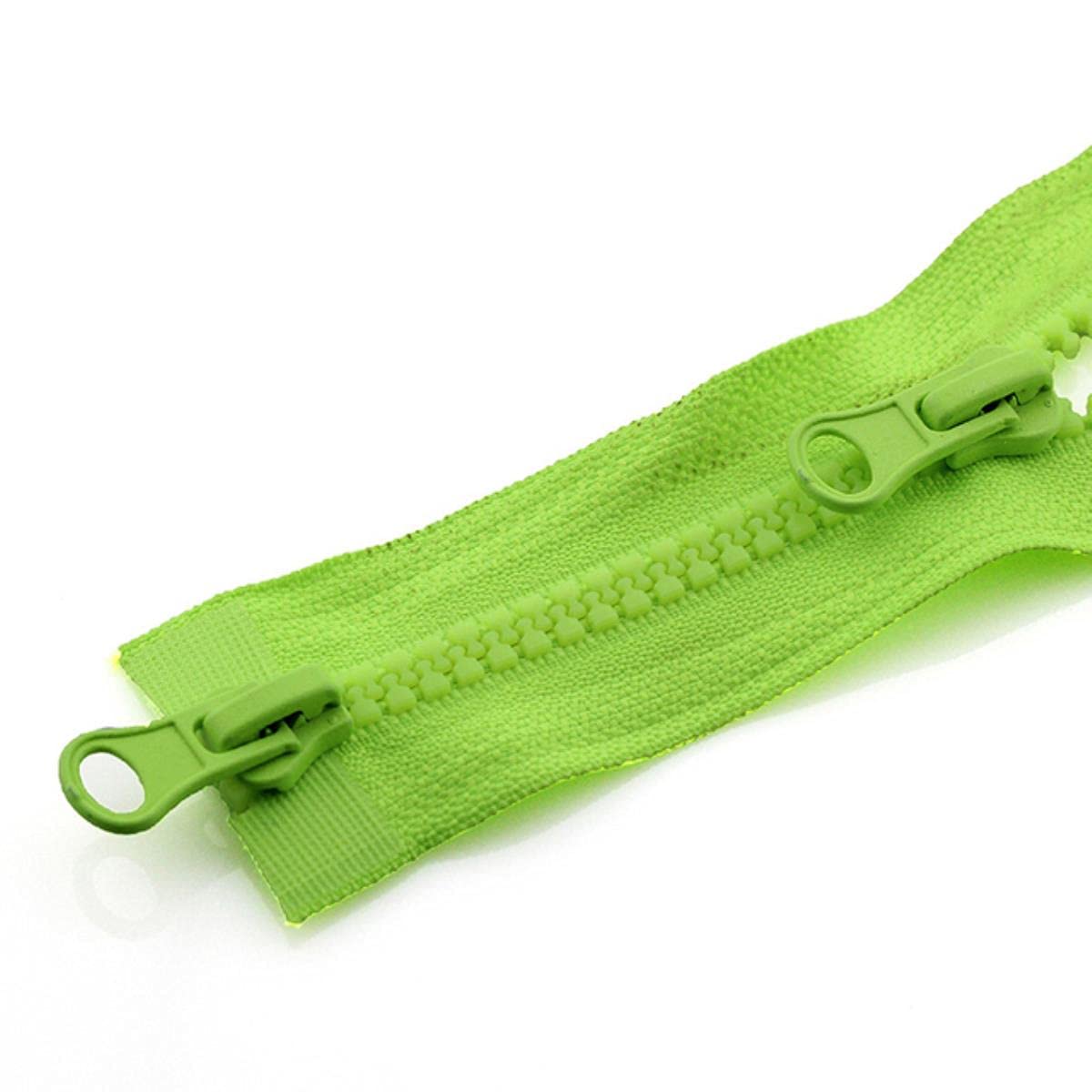 XXHNBF Zipper for Bags, Ziper Puller,Zip Fixer, Sliders Zipper,Sewing Zips,Ended Fasteners,5# Open-end Double Slider Length Resin Down Jacket Overcoat(Light Gen)