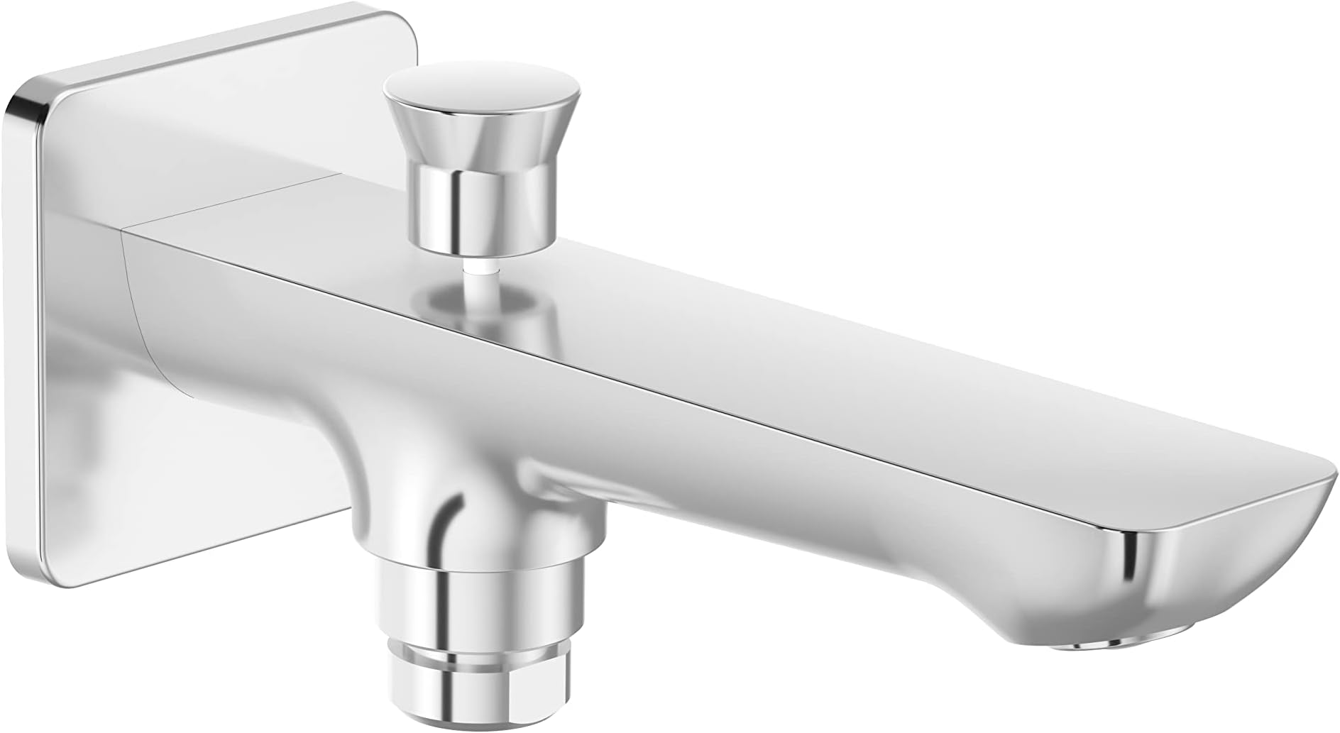 27493IN-CP Fore Bath Spout for Bathroom with Diverter | Wall Mounted Tub Spout | Solid Brass Body | Hidden Aerator | 162mm x 144mm | Polished Chrome Finish | 5 Year Warranty