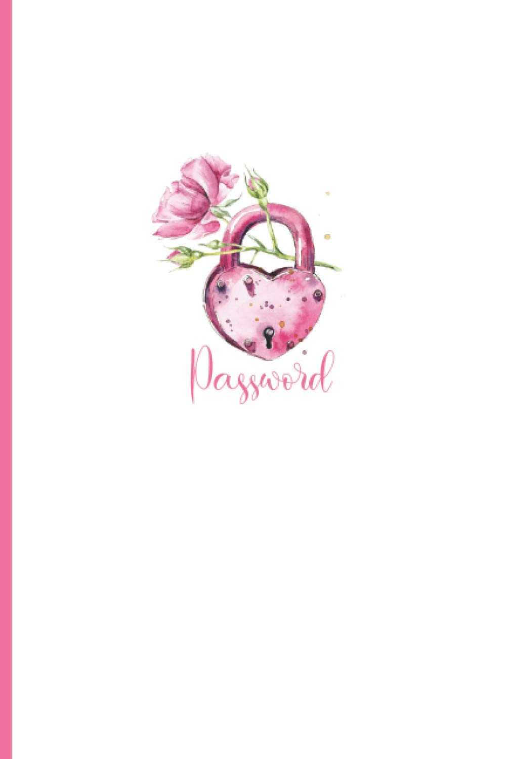 password keeper: internet address and password logbook with tabs with pink cute cover ( password notebook with alphabetical tabs )