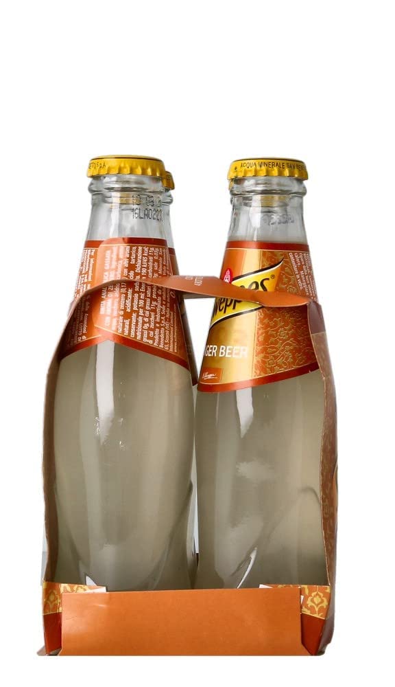 12x Schweppes Ginger Beer Kohlensäurehaltiges Erfrischungsgetränk mit Ingwergeschmack (4 x 18cl)