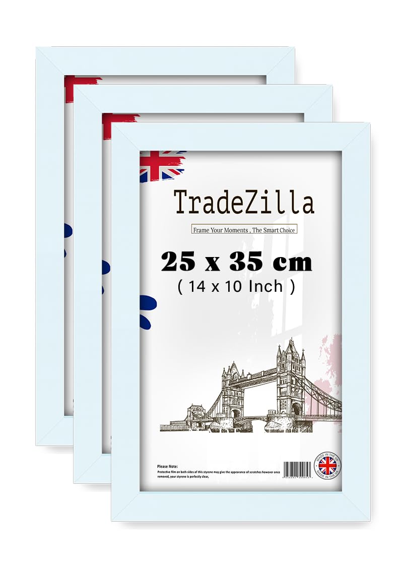 Tradezilla White Pack Of 3 14 Inch X 10 Inch Frame | 250 X 350 Mm Poster Frame | 35 X 25 Cm |0' 10" X 1' 2" [ ]
