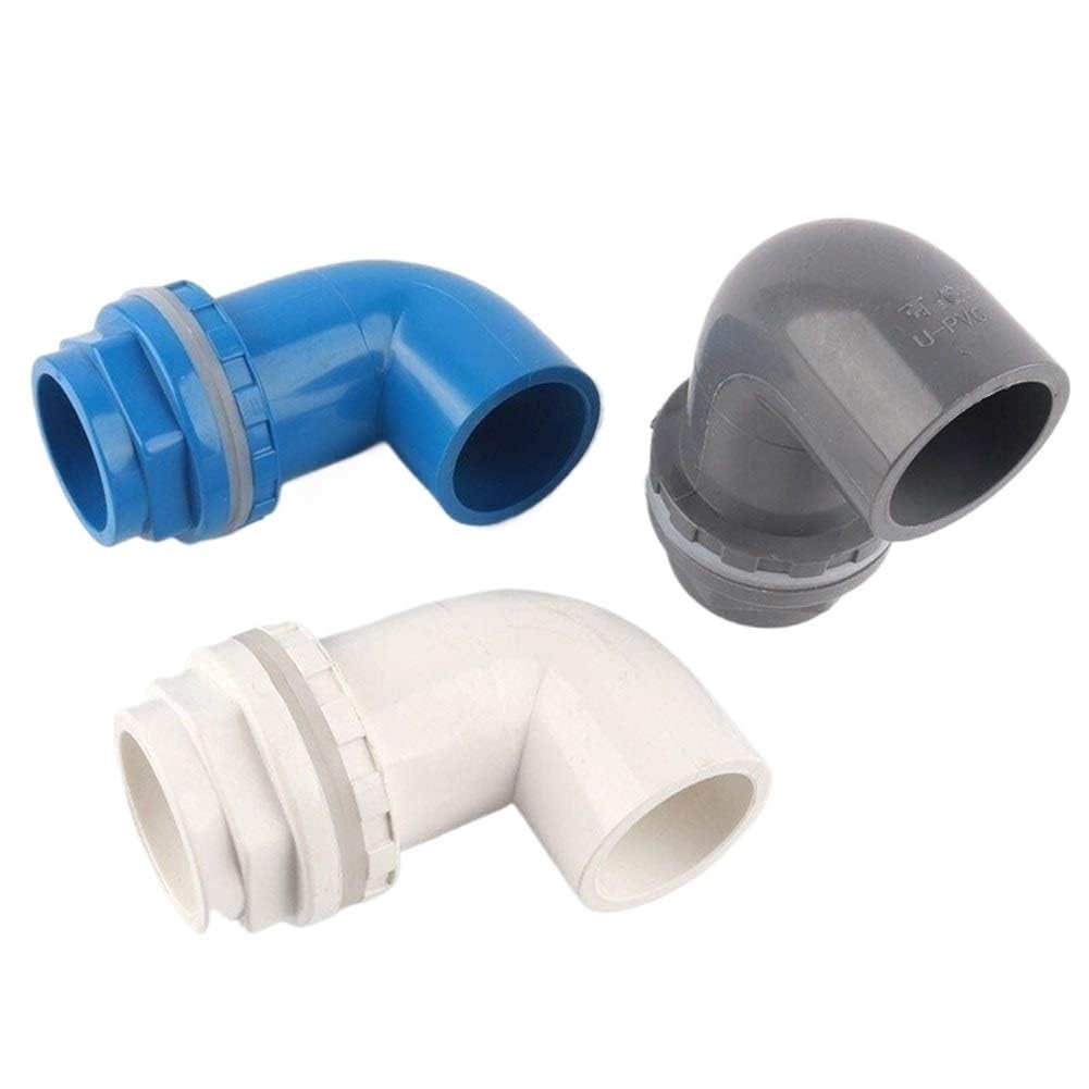 Accesorios para tuberías de riego, 20 Conectores de tubería PVC 25 mm, Codo Entrada, Drenaje, Manguera latón for riego acuático