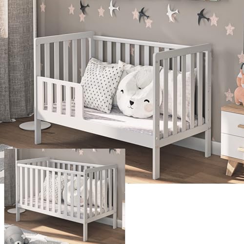 Genérico Cuna Lulu con colchón y Kit de conversión 120x60cm Crece con su Hijo