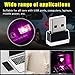 Augeny 4 PCS USB LED Car Interior Atmosphere Lamp, Plug-in USB Decor Night Light, Portable Auto Ambient Lighting Kit, Universal Vehicle Interior Accessories for Most Cars (Purple)