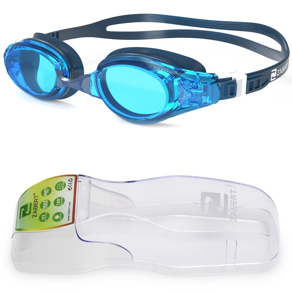 ZABERT Swimming Goggles, Anti-Fog, UV Protection, Waterproof, Adult Unisex, Also Suitable for Children 8+ Years and Teenagers