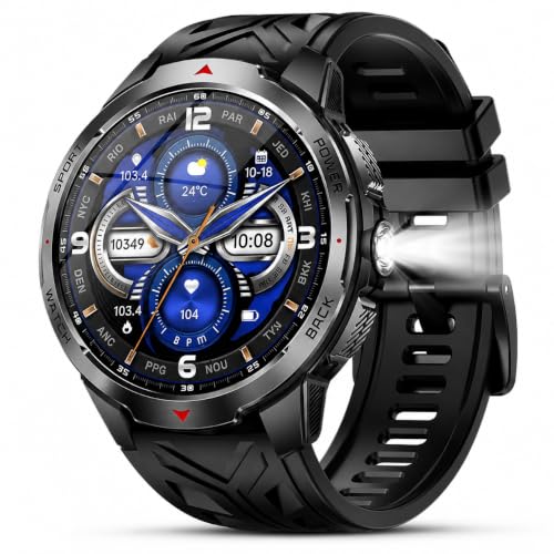ORYX ULTRA Premium Smart Watch, Big Full Touch Display, 1100mAh Long Battery Life, Bluetooth Calling, Heart Rate & SpO2 Monitor, Multiple Sports Modes, DaFit App, Android iOS Compatible