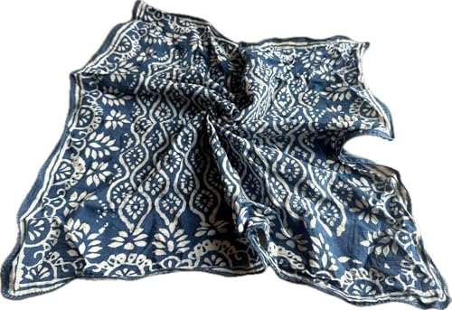 100% Cotton Bandanas, Bohemian Style Cotton Neck Scarf, Boho Soft Cotton Neck Scarf, Boho Soft Cotton Bandana, Cotton Neckerchief mud print summer gift bandana2