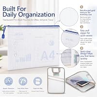ROYPACK 7 Pack PVC Mesh Zipper Pouch Set with 1 Organizer Bag, 8pcs — image 5