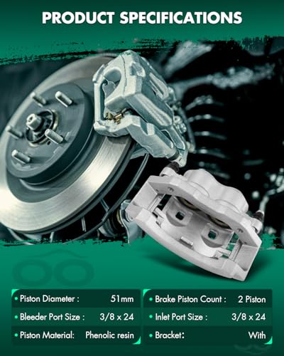 Image of SCITOO 18B4807 18B4806 Rear Left & Right Disc Brake Calipers w /Bracket Fit For Dodge For Ram 3500 2001-2002,For Dodge For Ram 4000 2002, Double Pistons