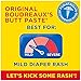 Boudreaux's Butt Paste Original Diaper Rash Cream, Ointment for Baby, 2 oz Tube