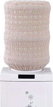 5 Gallon Water Dispenser Barrel Dust Cover 5 Gallon Water Jug Cover Reusable Water Bottle Cover Fabric Bucket Decor Elastic 5 Gallon Water Cooler CoverBeige