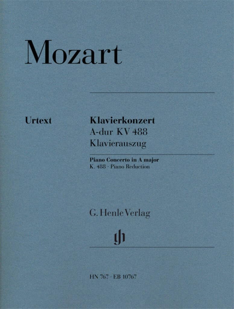 Cto Piano No23n KV488 La Maj pour deux pianos partition d'étude de Mozart