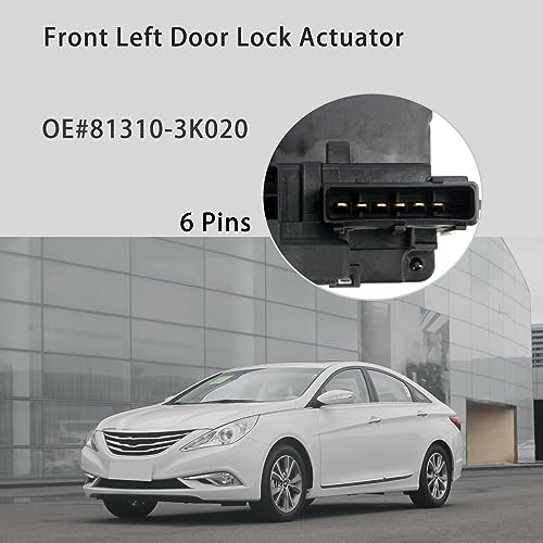 Image of Door Lock Actuator Front Left Driver Side Door Latch Assembly for Hyundai Sonata 2006-2007 Door OE#81320-3K020