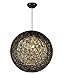 Maxim Lighting 14405CHWT Bali-One Light Chandelier-19 Inches wide by 19 inches high, Finish Color: Chocolate/White