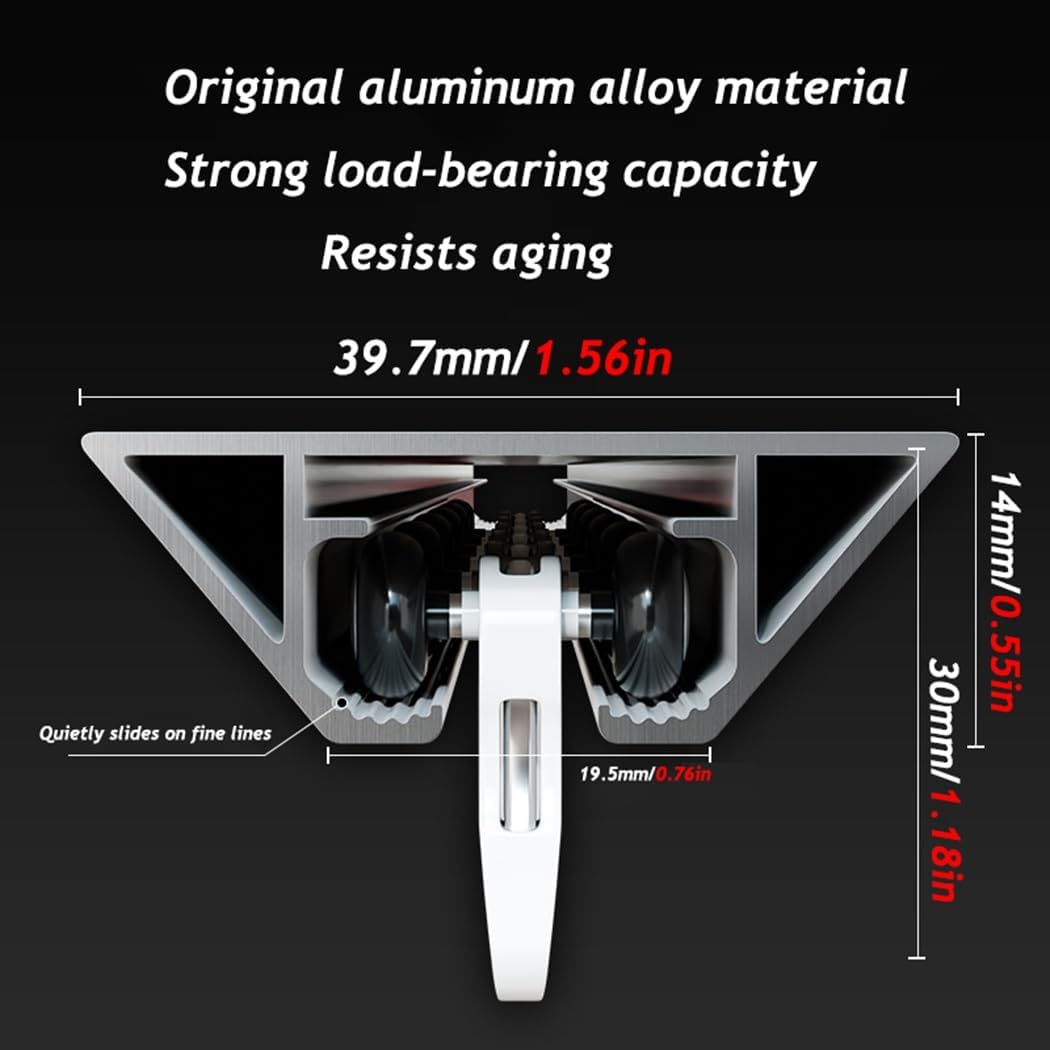 Ceiling Mount Double Curtain Rods Set - Adjustable 2.62FT Room Divider Track System for Living Room & Bedroom - Perfect for Curtains & Drapes