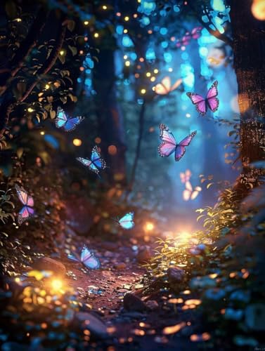 Diamond painting papillons géant 80x110cm kit complet broderie diamant