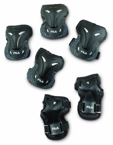 Kit De Proteção Fila Adulto Unissex Fila Skates unissex PRETO P