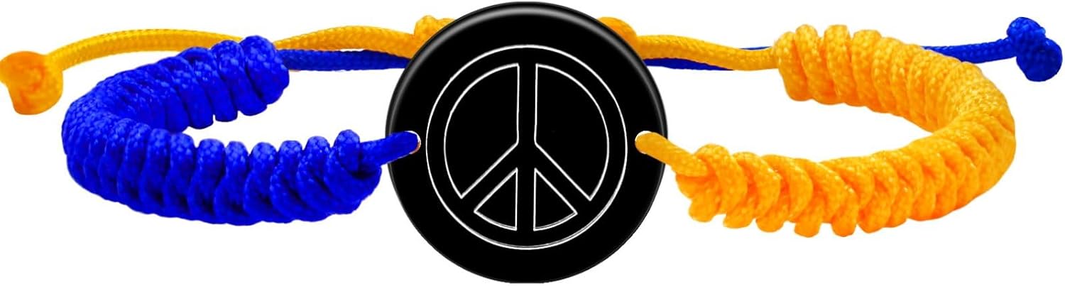 Peace Symbol Bracelet, Handmade Boho Jewelry with Stainless Steel Tag and Braided Rope, Exquisite and Secure Faith Bracelet for Women, Wives, and Sisters