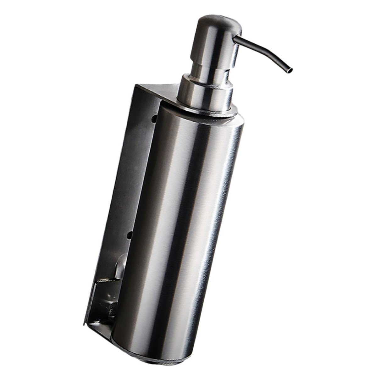 Dispensador de Jabón Líquido, Dispensador de Gel para Ducha, Acero Inoxidable, Plata, Soporte de Pared para Champú y Gel de Baño, Hogar
