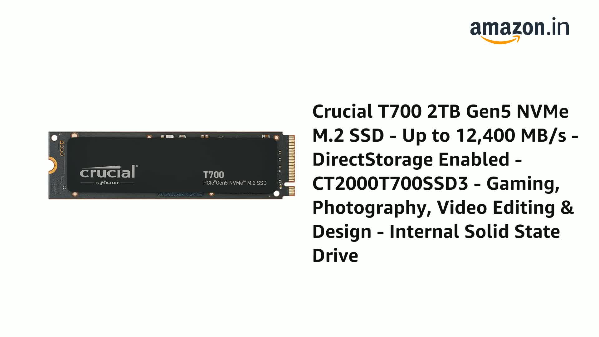 新品 crucial CT2000T700SSD5JP ハイエンド Amazon.co.jp: Crucial(クルーシャル) T700 2TB 3D NAND NVMe