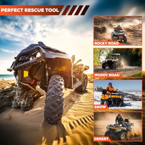YUNPEAK Synthetic Winch Rope Kit, 3/16" x50 ft 8500LBS Winch Cable Replace Kit, with Protective Sleeve, Heavy Duty Hook, Rubber Stopper, Safety Pull Strap for Off-Road 4x4 Vehicles ATV UTV(Black) by YUNPEAK - Image 6