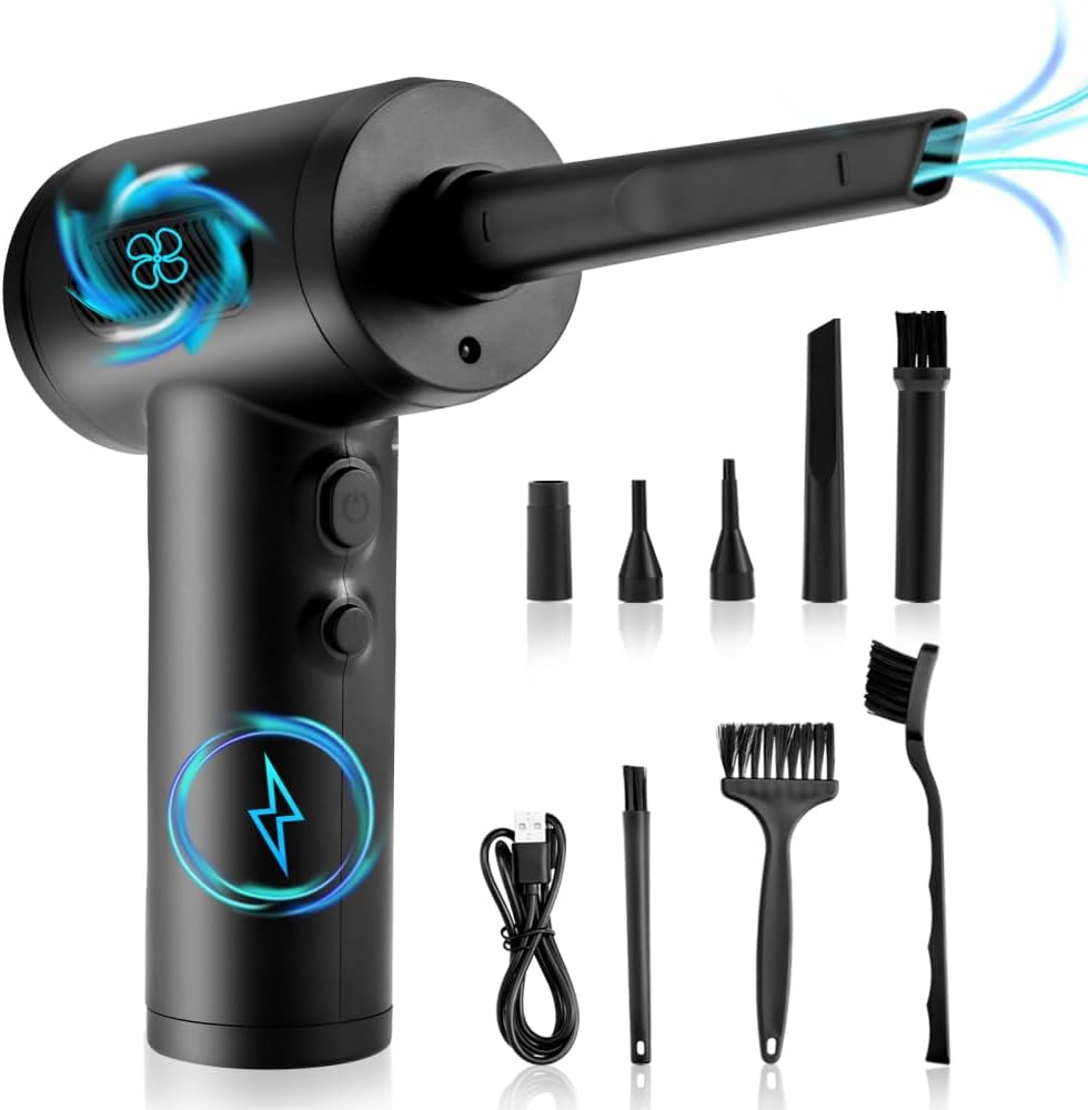 Compressed Air Duster, Computer Vacuum Cleaner, 3 Adjustable Speed ...