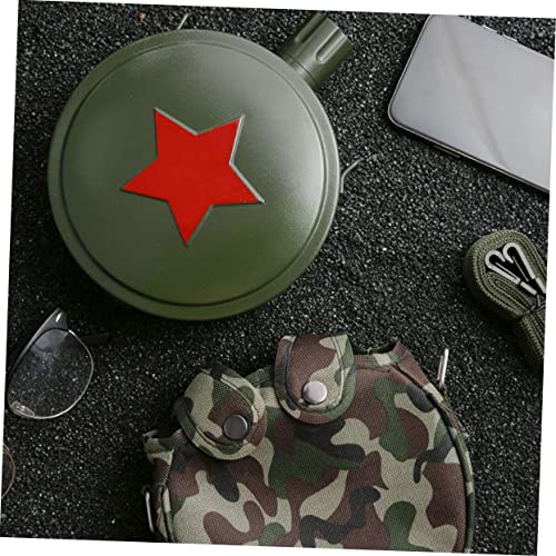 Gafoki 1 Set Outdoor Flagon Kettle Stainless Steel Kettle Bike Hydroflask Metal Pocket Flask Large Drinking Flask Running Water Bottle Camping Supplies Cycling Flask Polyester #TOP5