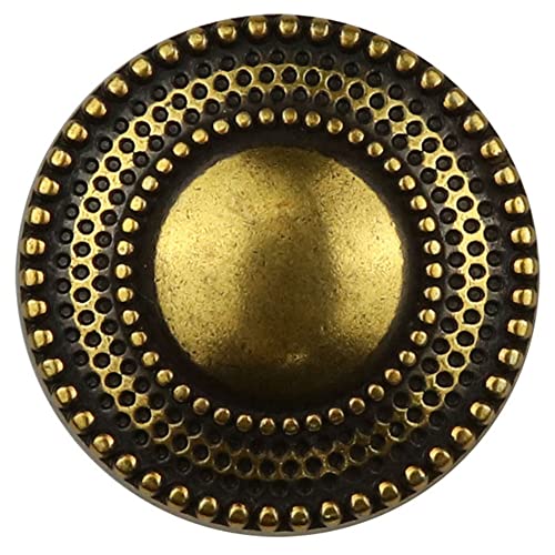 Jilibaba Lot de 10 boutons ronds en bronze de 20 mm pour couture, travaux manuels, tricot, veste, jeans, manteaux, blazer, uniforme, décoration Cover