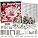 Monster Adventure Terrain 195Pc Paintable Palisade Base Set Fully Modular, Stackable 3D Tabletop World Builder- Use Alone or w Other Sets- Perfect for DND Dungeons Dragons, Pathfinder & All RPG Games