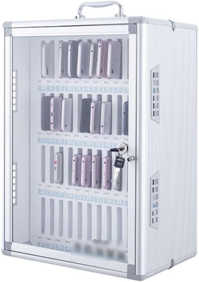 Mobile Phone Storage Cabinet - Wall-Mounted Safe Deposit Box for Schools, Factories, and Offices - Staff Locker with Cooling Holes - Secure Mobile Phone Organizer (Color: S)
