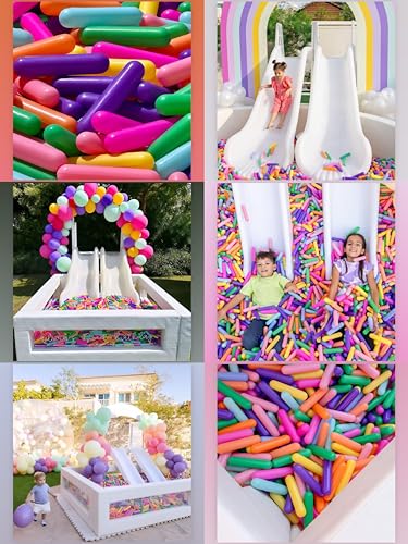 STARBOLO Ball Pit Balls Giant Sprinkles 250pcs, Rainbow Colors