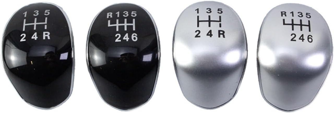 new suitable Fit For Ford car gear head, silver cover, handle accessories(Black,6speed)