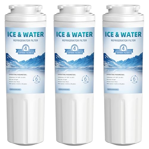 EDR4RXD1 Water Filter Compatible with EveryDrop Filter 4 Replace Whirlpool Maytag Kitchen-aid Ukf8001axx-750 UKF8001 Whr4rxd1 Hdx Fmm-2 Water Filter 3-Pack QWFIZ