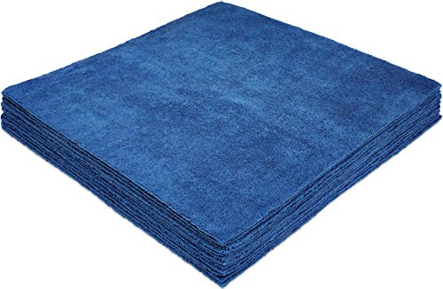 Eurow Microfiber Ultrasonic Cut Cleaning And Drying Towels, 300 Gsm, 16 By 16 Inches, 12-Pack #TOP1