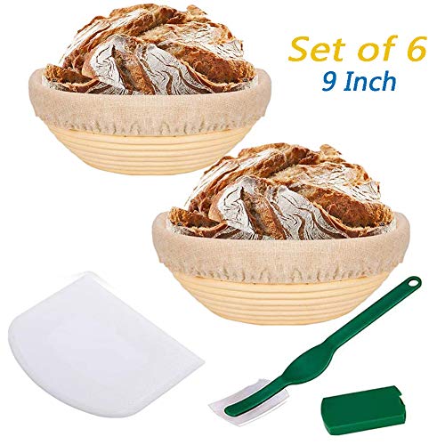 ChenLee Bread Proofing Basket Set 9 Inch Round Bread Proofing Baskets Dough Proofing