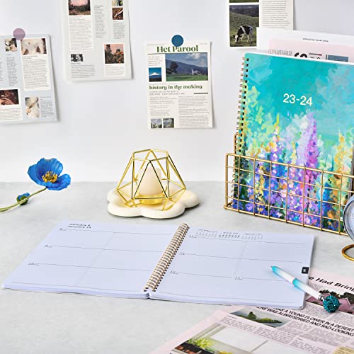 Planner 2023-2024 - Jul.2023 - Jun.2024, 2023-2024 Planner, Academic Planner 2023-2024, 2023-2024 Planner Weekly & Monthly With Tabs, 8" X 10", Flexible Cover, Thick Paper, Twin-Wire Binding, Perfect Daily Organizer - Oil Painting #TOP7