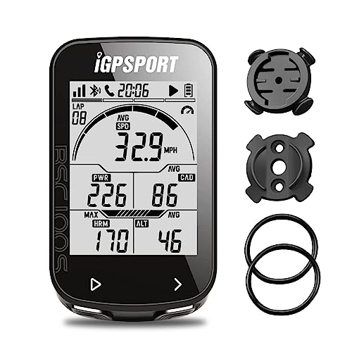 iGPSPORT BSC100S Compteur Velo sans Fil, Écran 2,6'' Autonomie de 40h Enregistrement Intelligent 40 Données Sportives Bluetooth Ant+, IPX7 Compteur Velo GPS