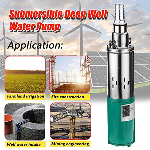 Image of FLOJOY Asian Pumps Dc 24V Screw Submersible Solar Water Pump 120-130 Feet Panel Or Battery Operated Openwel /Borewell,Farm,Agriculture,Irrigation & Garden Home Pipe Size 1Inch 250W 1000-1500Lph