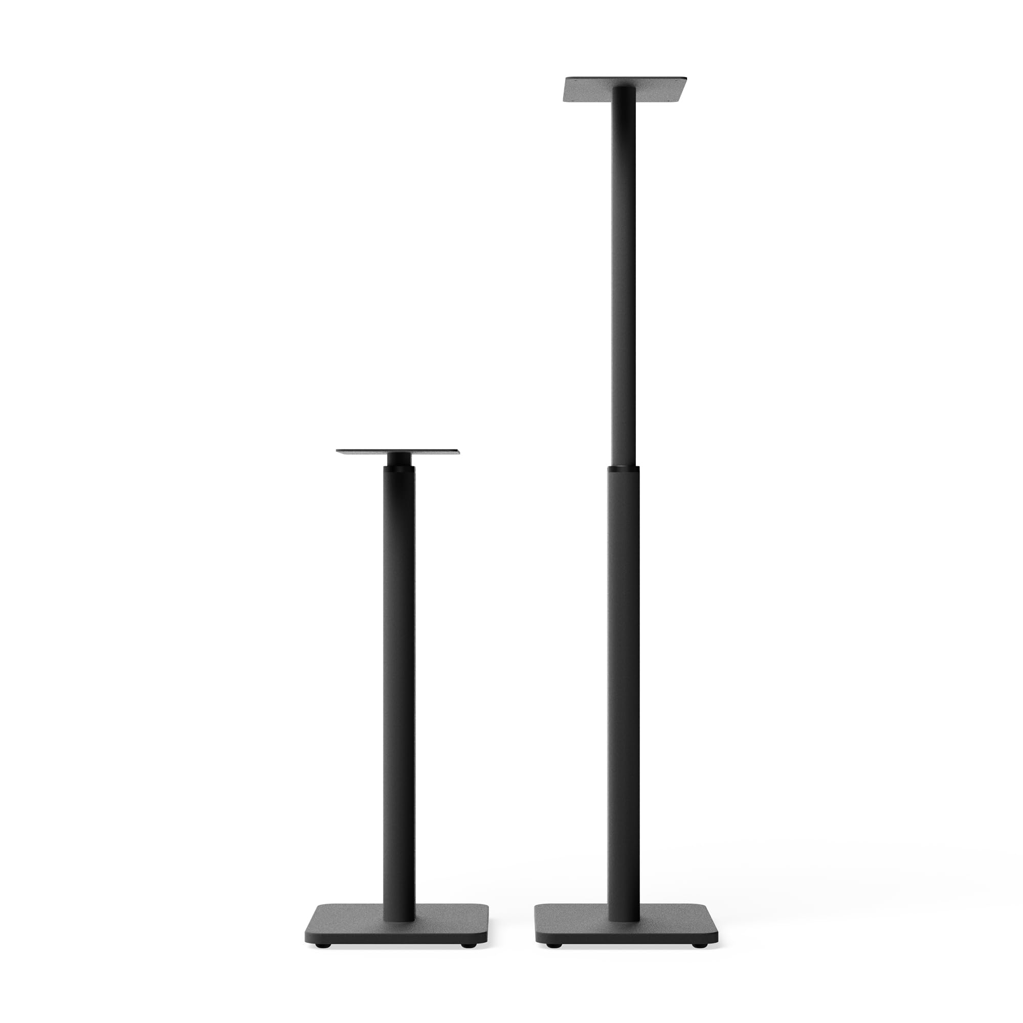 Kanto SPH Universal Height Adjustable Floor Speaker Stands for Bookshelf Speakers up to 13.6 kg | 24”-42” Height Adjustment | Internal Cable Management | Pair | Black