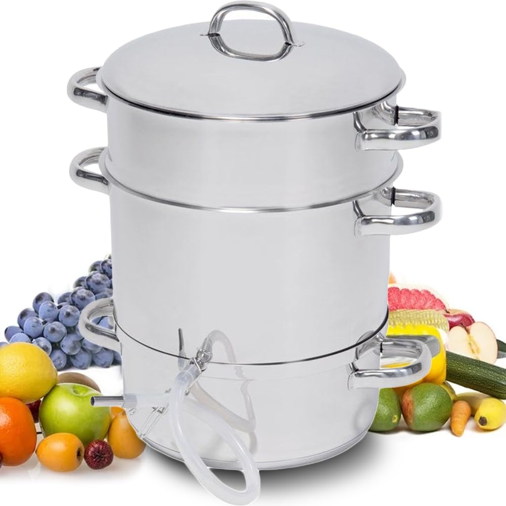 Estrattore Di Succo A Vapore BAKAJI - Pentola 8L In Acciaio Inossidabile, Per Gas E Induzione - Foto 5