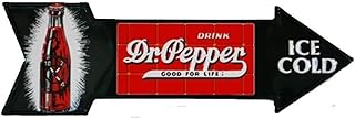 Arrow Sign | Dr Pepper | 27” x 9” | Embossed Aluminum Sign | Made in The USA | SJM234