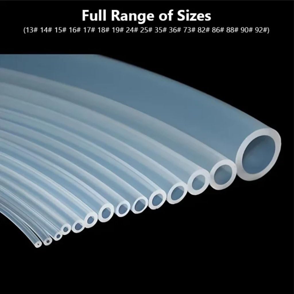 Tubo in gomma siliconica trasparente da 1 m, tubo flessibile in silicone per acquario, diametro interno 15 mm x diametro esterno 20 mm