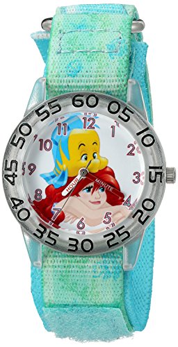 Disney Girl's 'Ariel' Quartz Plastic and Nylon Watch, Color:Green (Model: W002912)